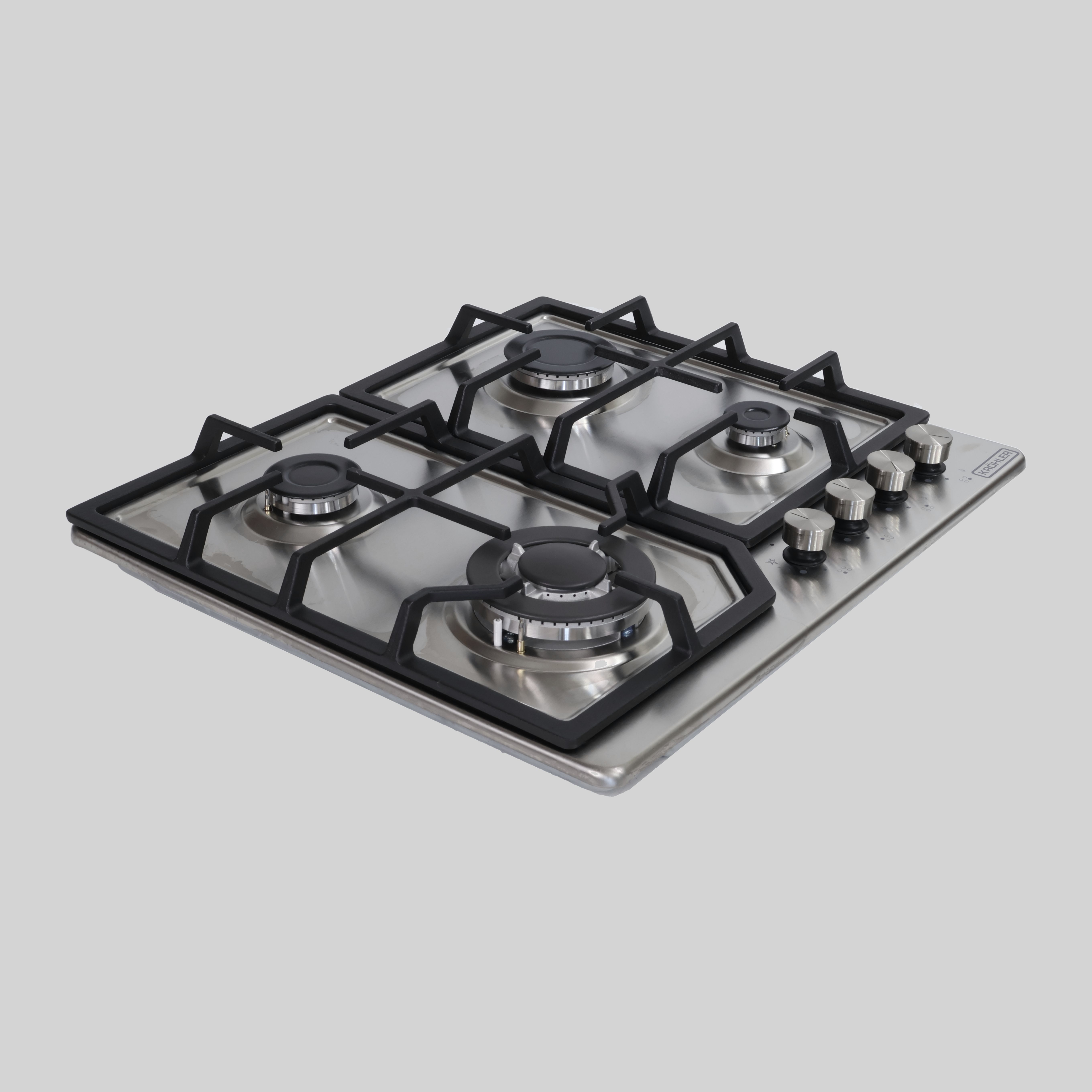 39530DNG გაზქურა 60სმ ინოქსი,(3 Gas+1*3.8Kw wok), გაზკონტროლი, ELLETI — ფოტო 4