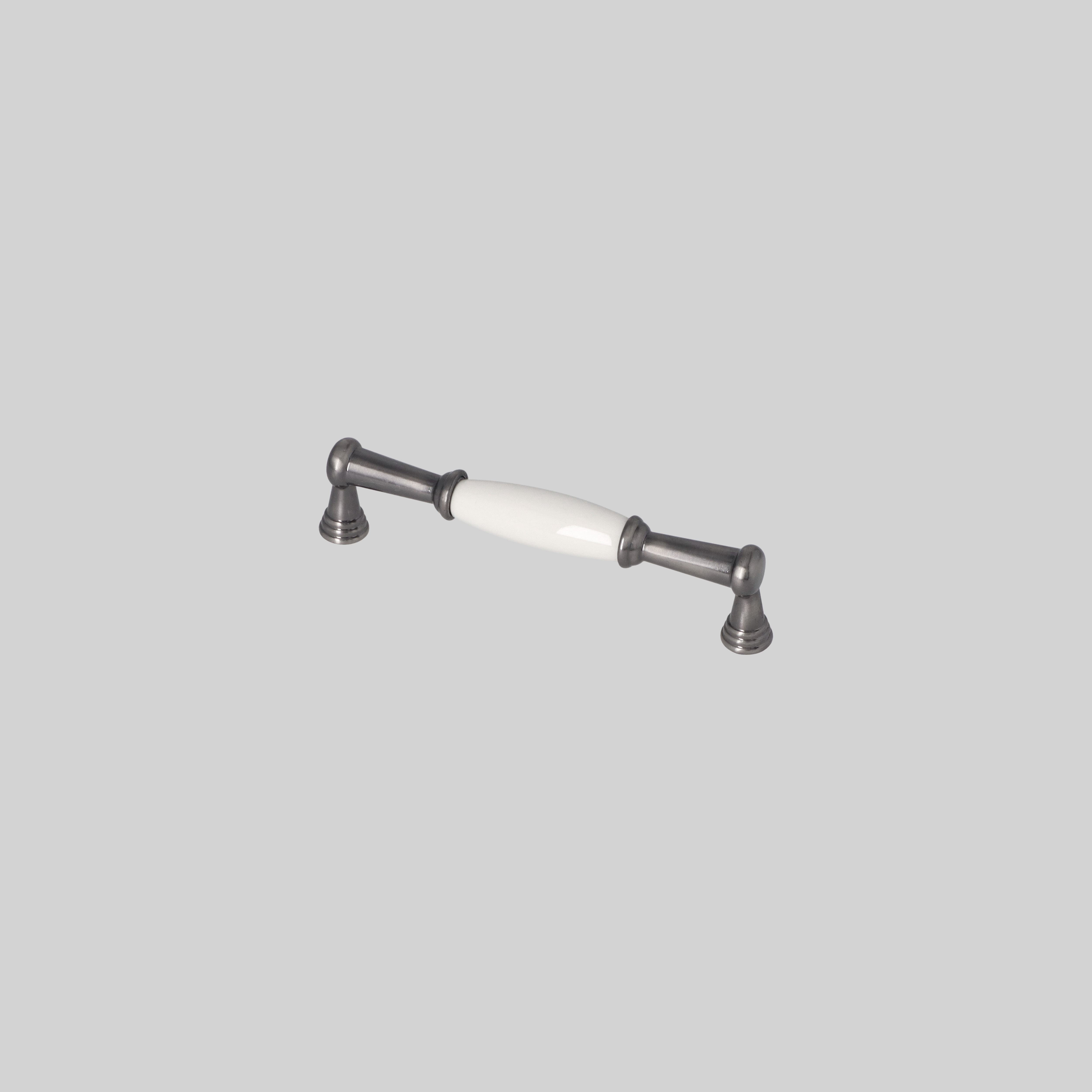 1045-160-ANK-000 სახელური L=160mm, ანტიკ ნიკელი-თეთრი ERKUL