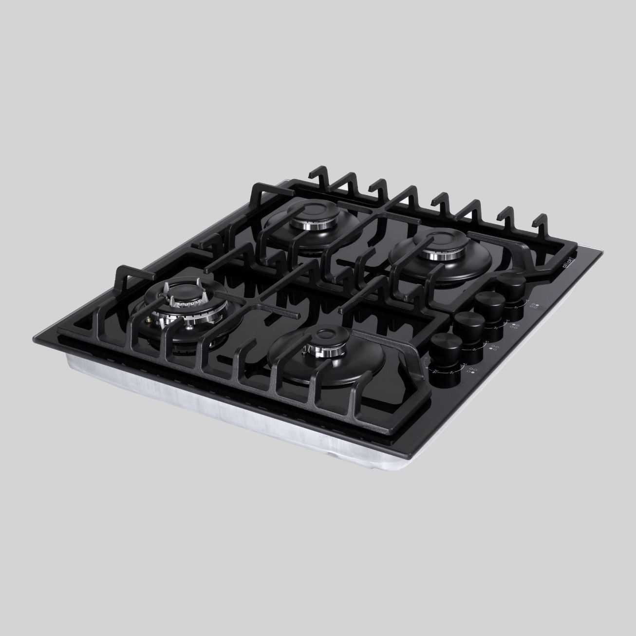 60235DNG გაზქურა 60cm black 8mm glass aut.gas cutoff safe (3 Gas 1 hs 2.5Kwok)