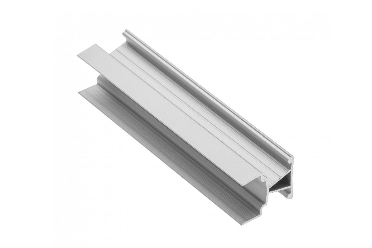 PA-GLAXMNBDW3M-AL ალ. პროფილი 18mm. თაროს განათებისთვის GLAXMINI ორმხრივი ვერცხლისფერი L=3m GTV