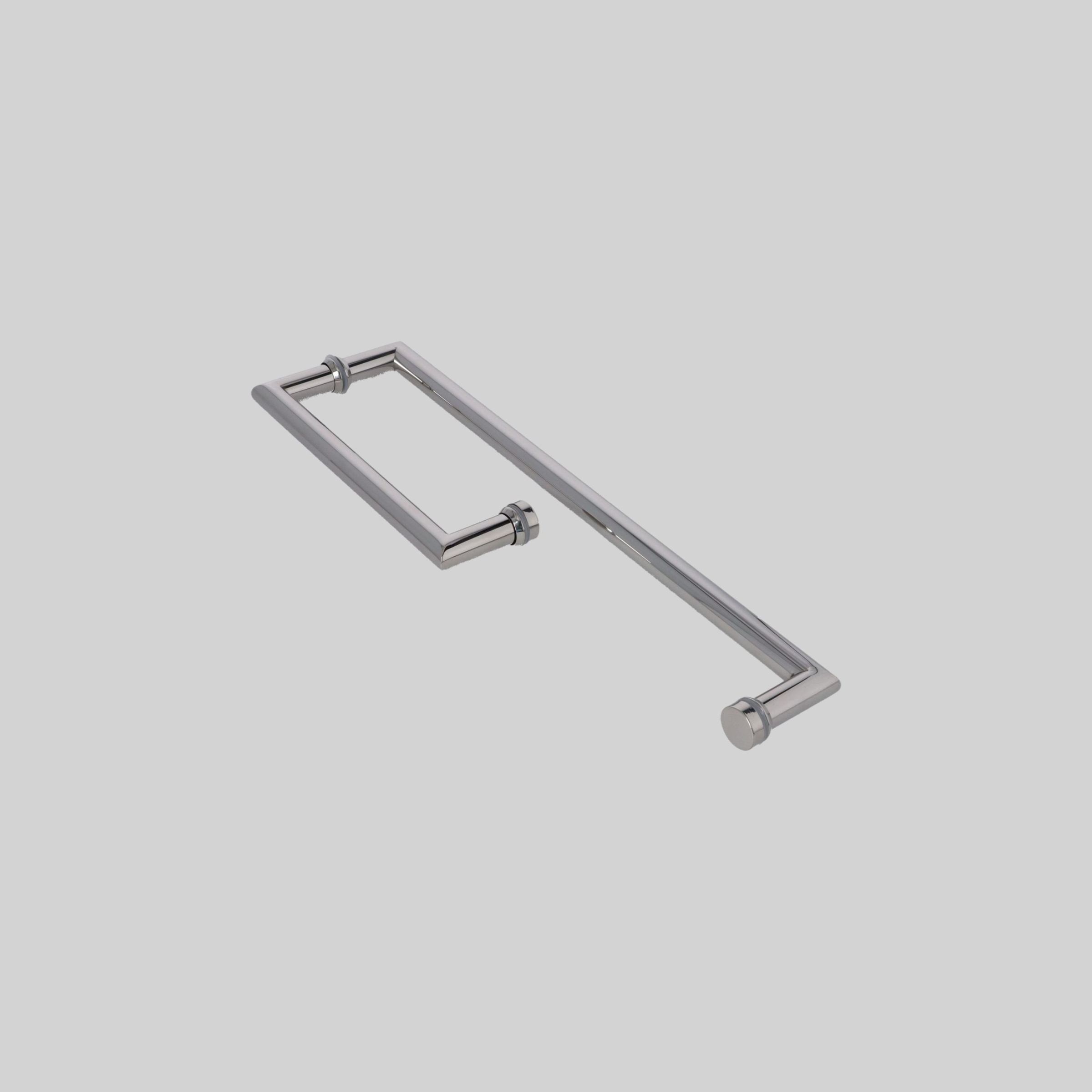 შუშის კარის სახელური T=0.8mm 19*200*400mm PSS-ქრომი SUS304 TM-E835