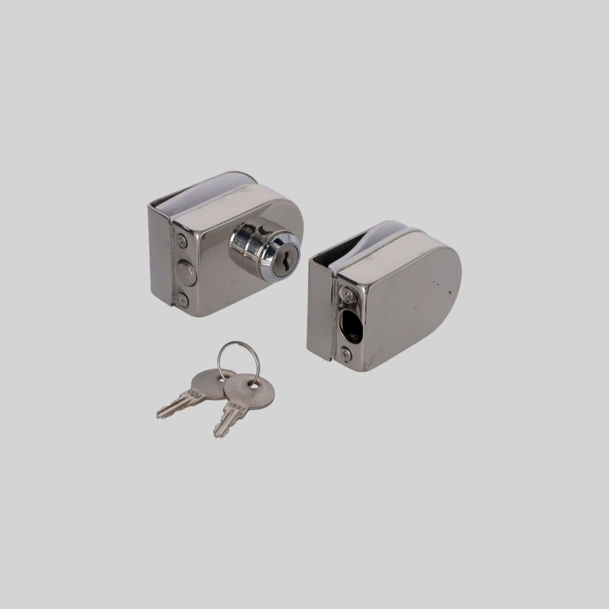 შუშის კარის საკეტი CP-ქრომი ZINC TM-B192