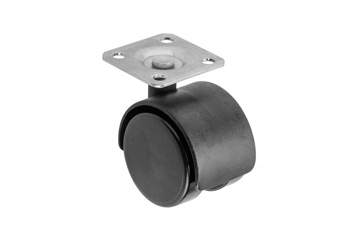 KM-00-50-D20 ავეჯის პლ.ბორბალი 50mm შავი GTV