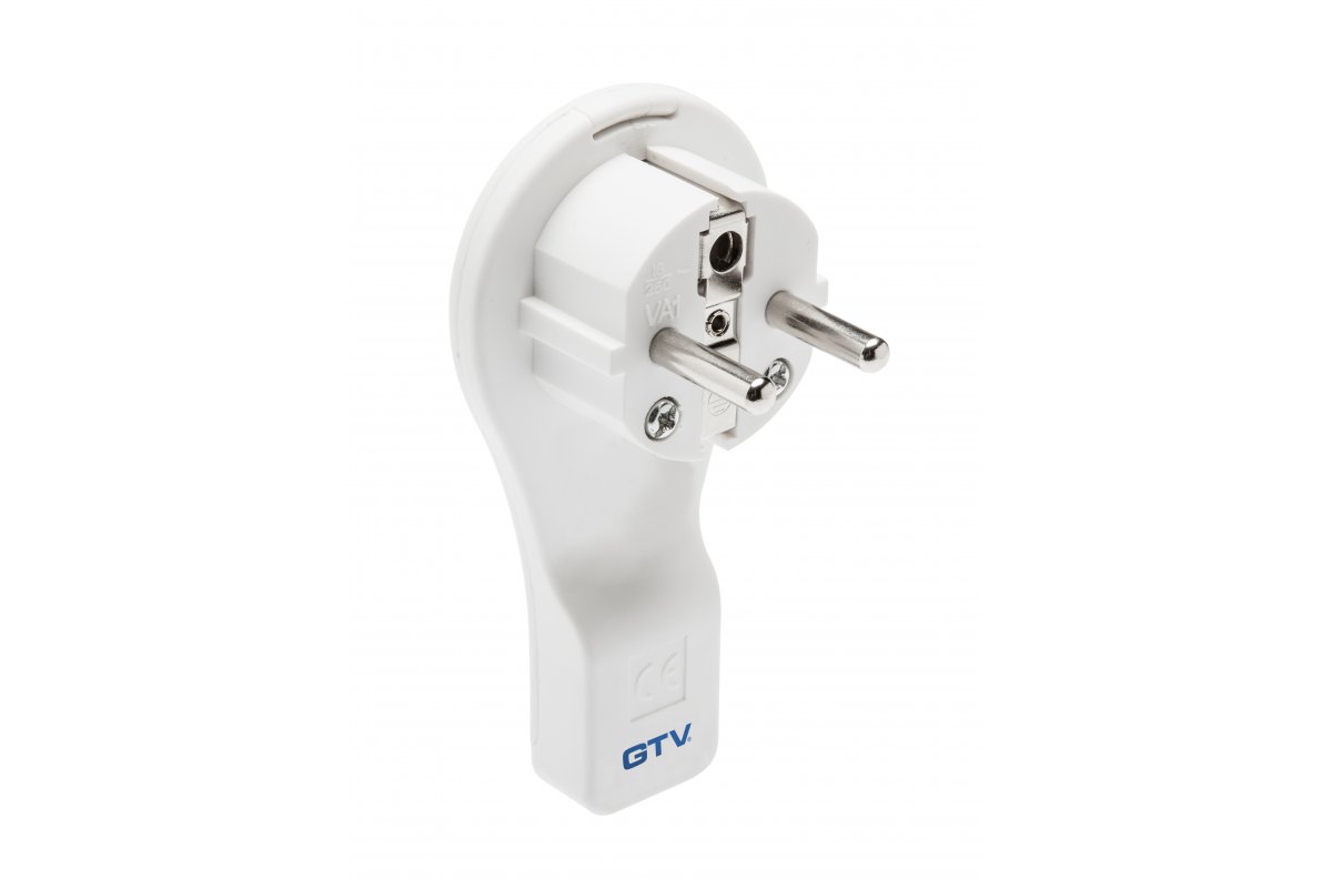 AE-VA1UNI-00 ელ.ჩანგალი 16A 250V კაბელის გარეშე, კუთური, ბრტყელი GTV