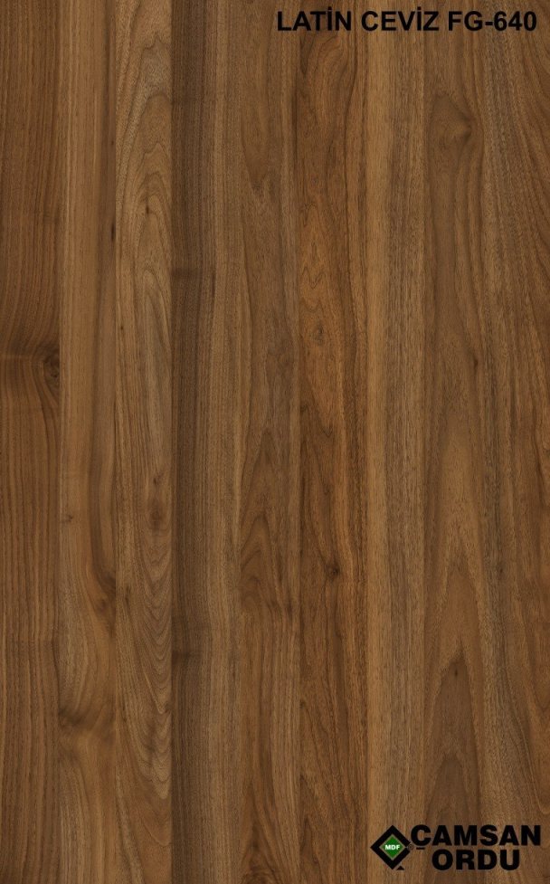 MDF PANEL 2100*3660*18MM LATIN CEVIZ TIMBERL. (ლამ-ი მდფ)