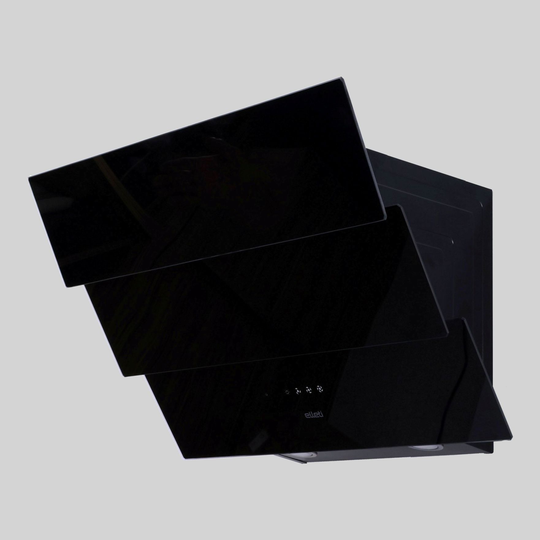 VNT-CH 1455 RC 8B60 კედელზე სამაგრი სამზ. შუშის (3) გამწოვი შავი 60სმ. 800m3/h (1-motor,3-speed ) ს