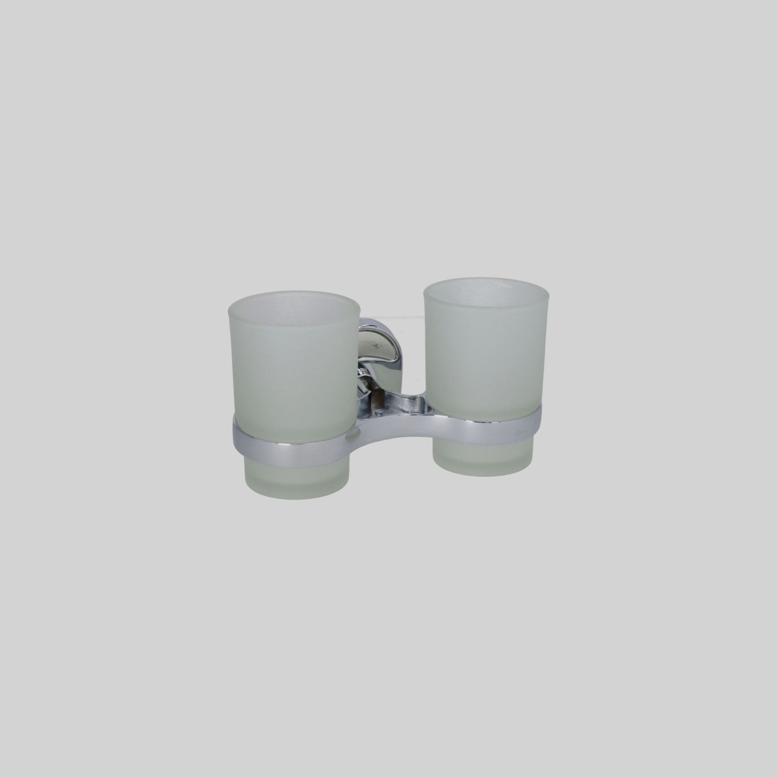 აბაზანის ჭიქა CP-ქრომი 2-იანი 418.5გრ. ZINC TM-34-1040 BRMX