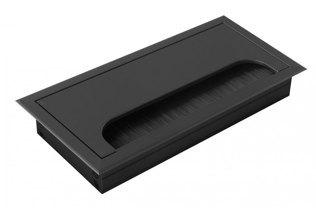 LB-80X160-20 მაგიდაში ჩასასმელი კაბელის გამტარი 80*160მმ შავი GTV