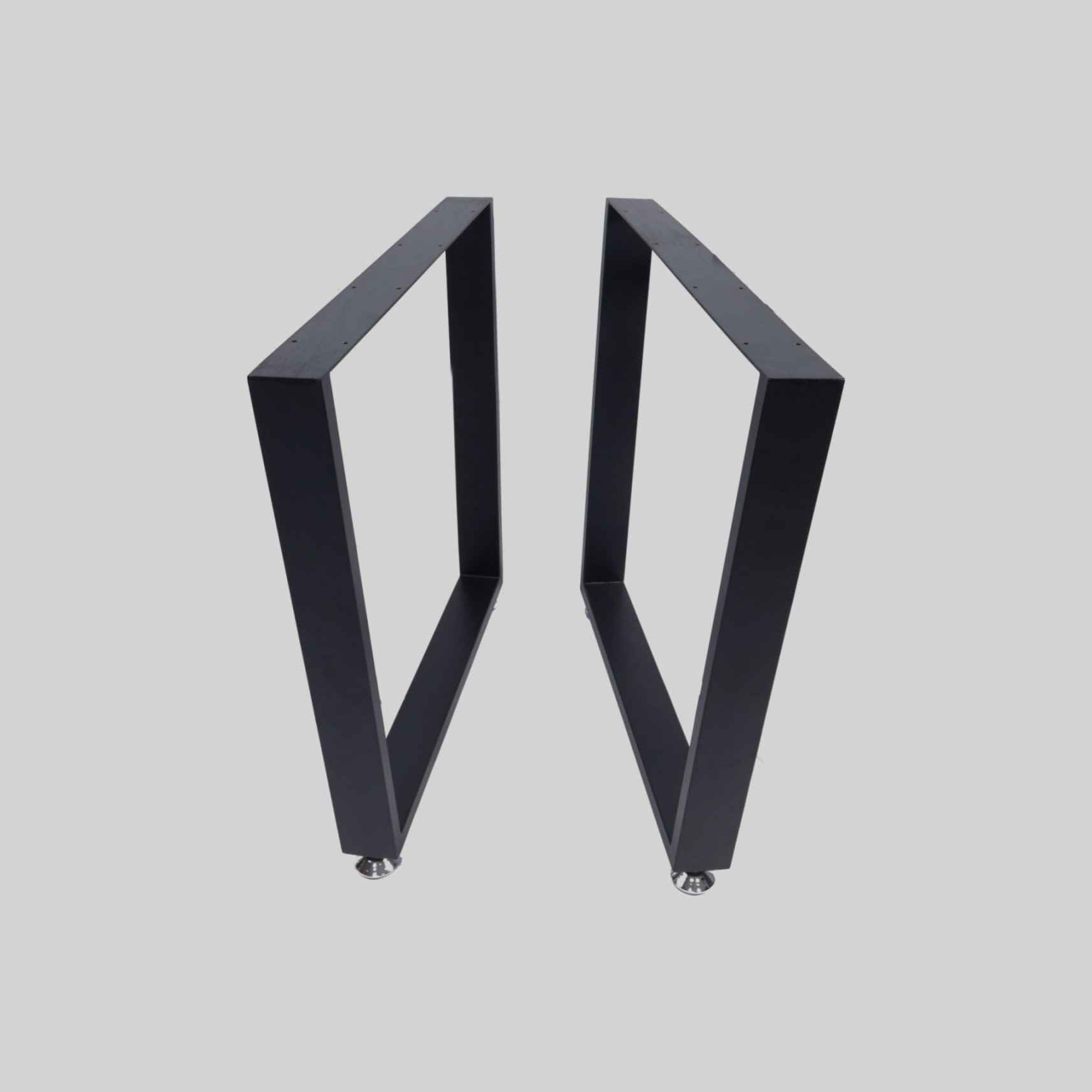 მაგიდის ფეხი 350H*480W,75*25*T1.0mm შავი 048