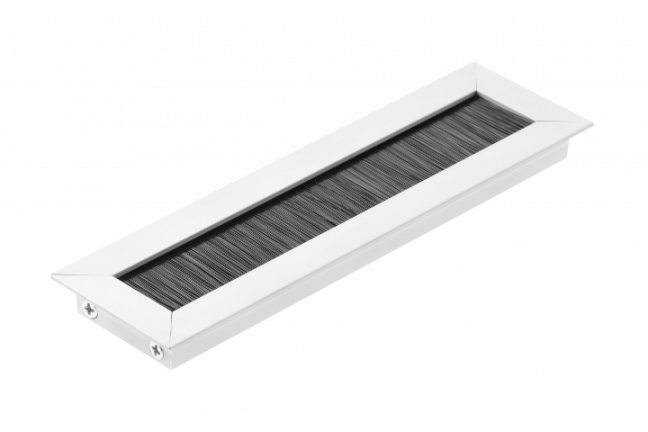 LB-51X180-05 მაგიდაში ჩასასმელი კაბელის გამტარი "მერიდა" 51x180mm ალუმინისფერი GTV