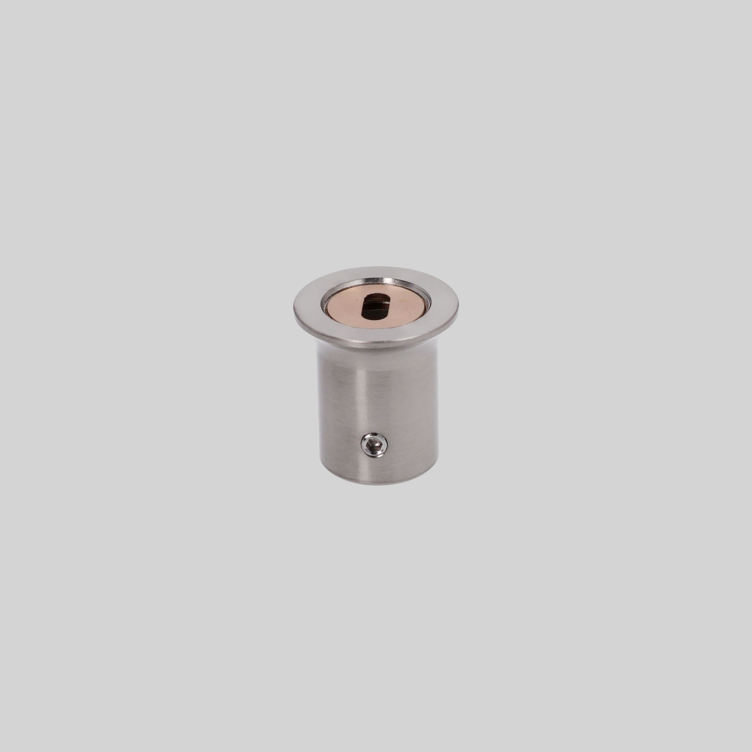 ABMF-710-19-Z-IN აბაზანის კაბინის მილის სამაგრი 19მმ SN-ინოქსი ZINC TM-C710