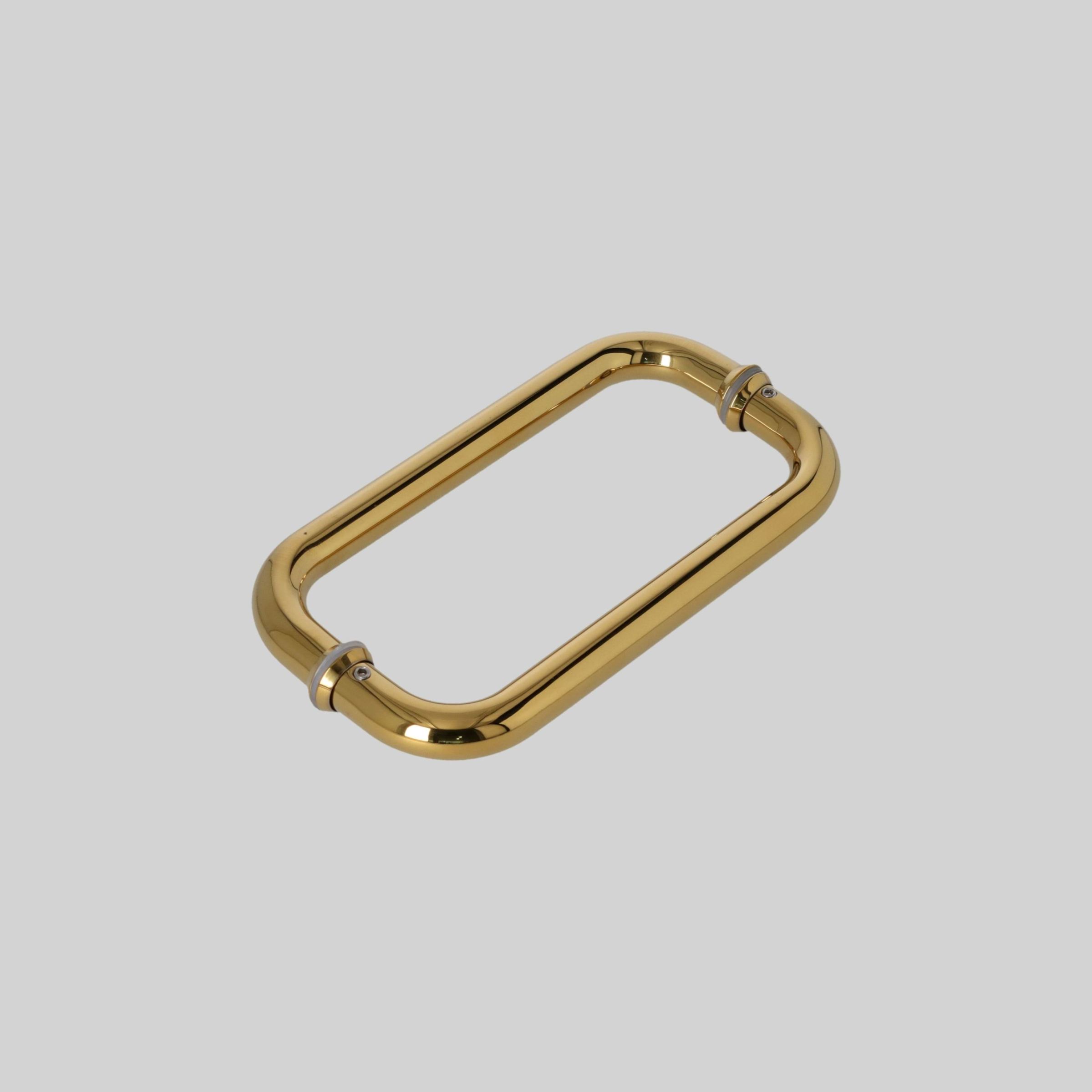 SKS-836-2020-304-GL შუშის კარის სახელური SS304 0.8mm 19*200mm PG-ოქროსფერი TM-E836