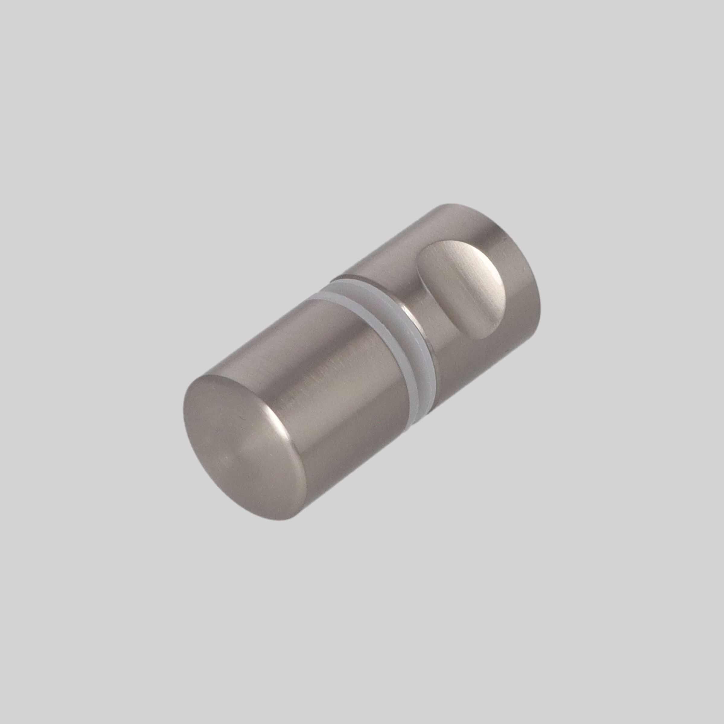 ABSAX-858-3030-AL-IN შუშის კარის სახელური ალუმინი 30*30mm SN-ინოქსი TM-E858