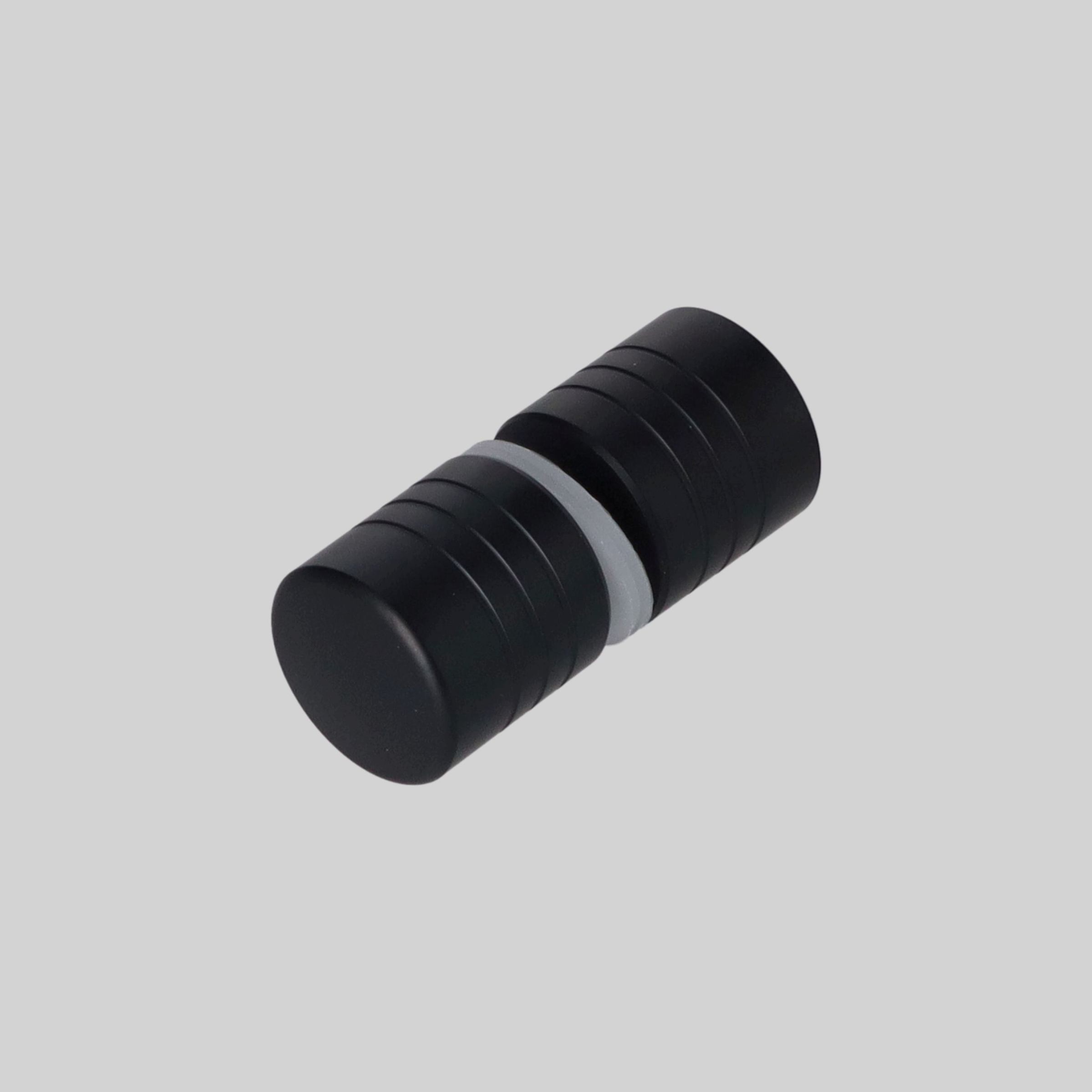 ABSAX-860-AL-3030-BL შუშის კარის სახელური 30*30mm ალუმინი MB-შავი TM-E860