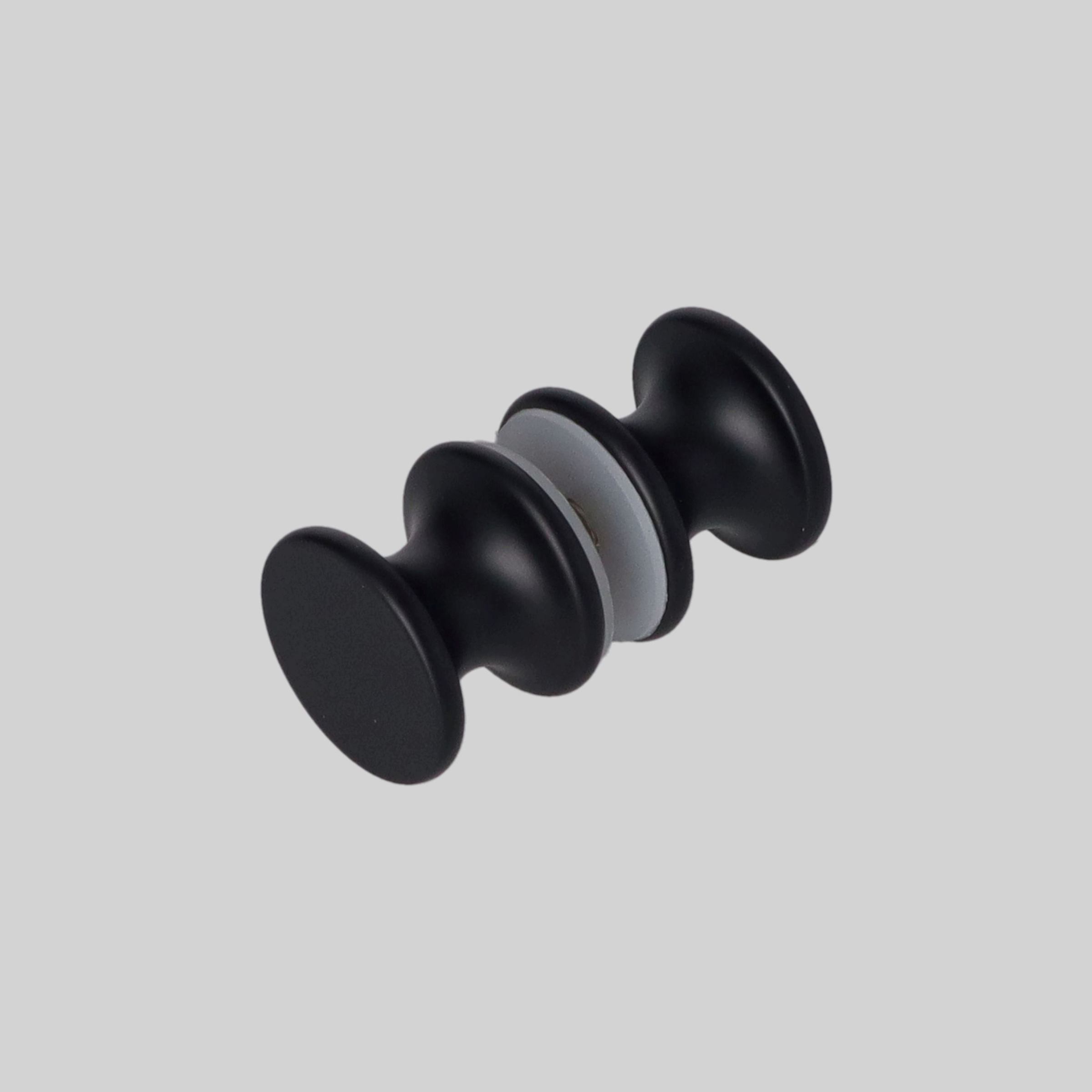 ABSAX-873-AL-3232-BL შუშის კარის სახელური ალუმინი 32*25mm MB-შავი TM-E873