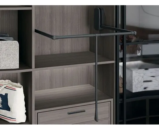 გარდერობის ლიფტი 850-1150x130x800mm ანტრასიტი S-6012-A STARAX