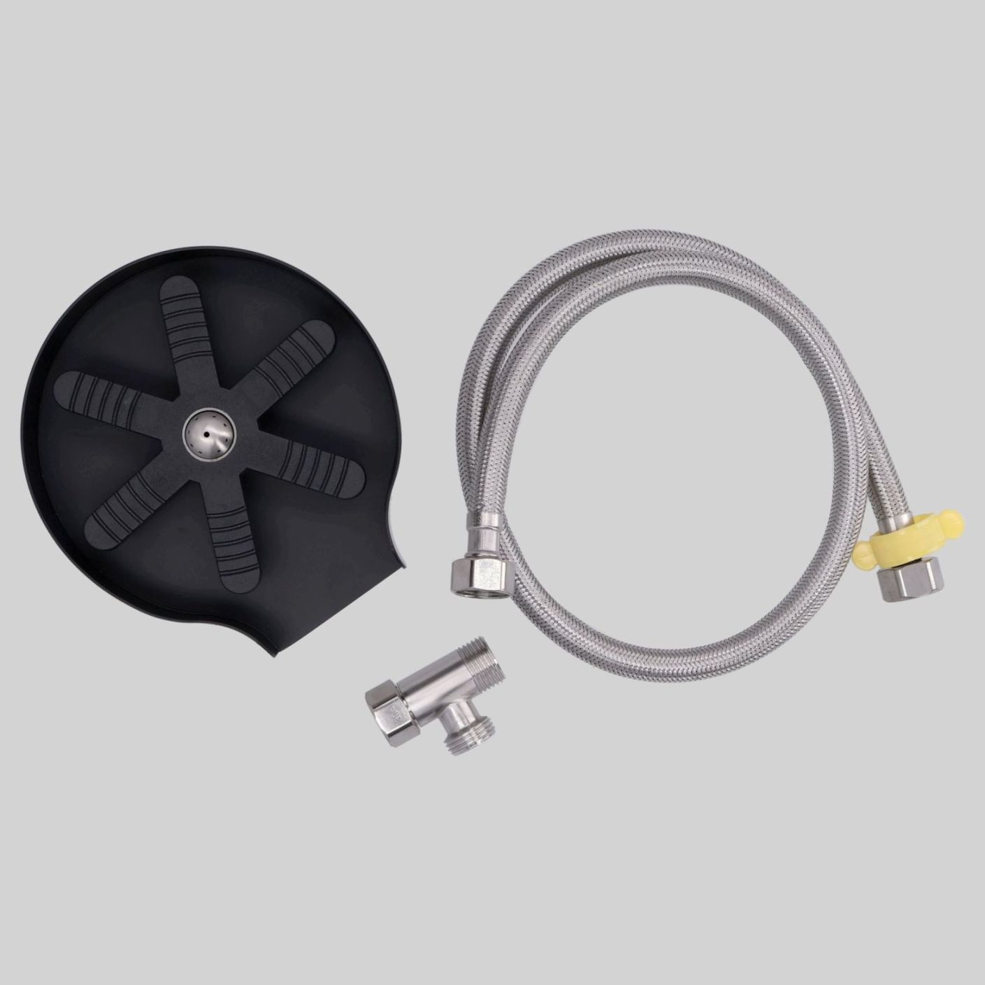 CIQS-CC02-80-ABS-304-BL ჭიქების სარეცხი მოწყობილობა 80სმ. შლანგი MB-შავი TM-CC02