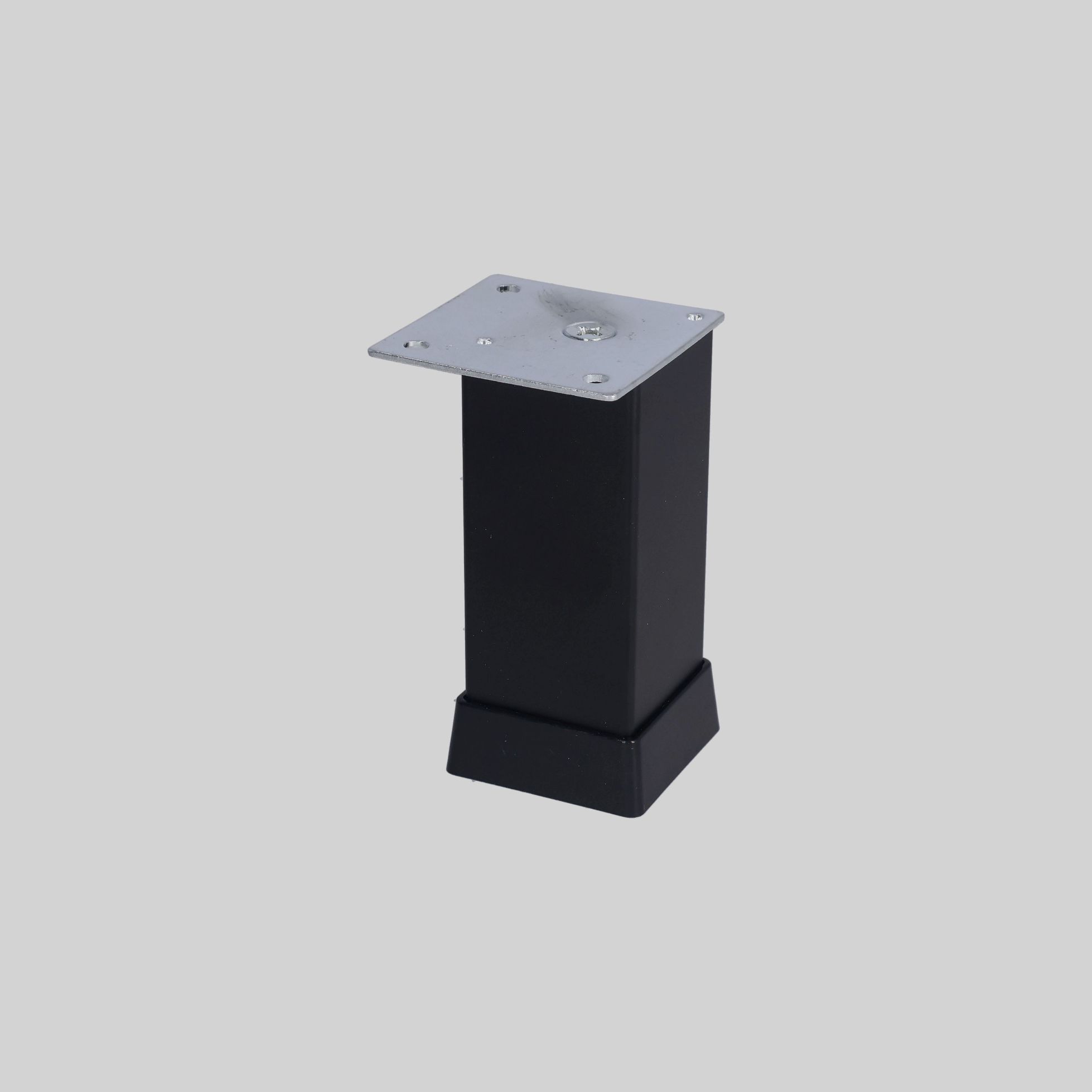 ალუმინის ფეხი ოთხკუთხედი 40*40მმ H=15cm MB-შავი SFL-1