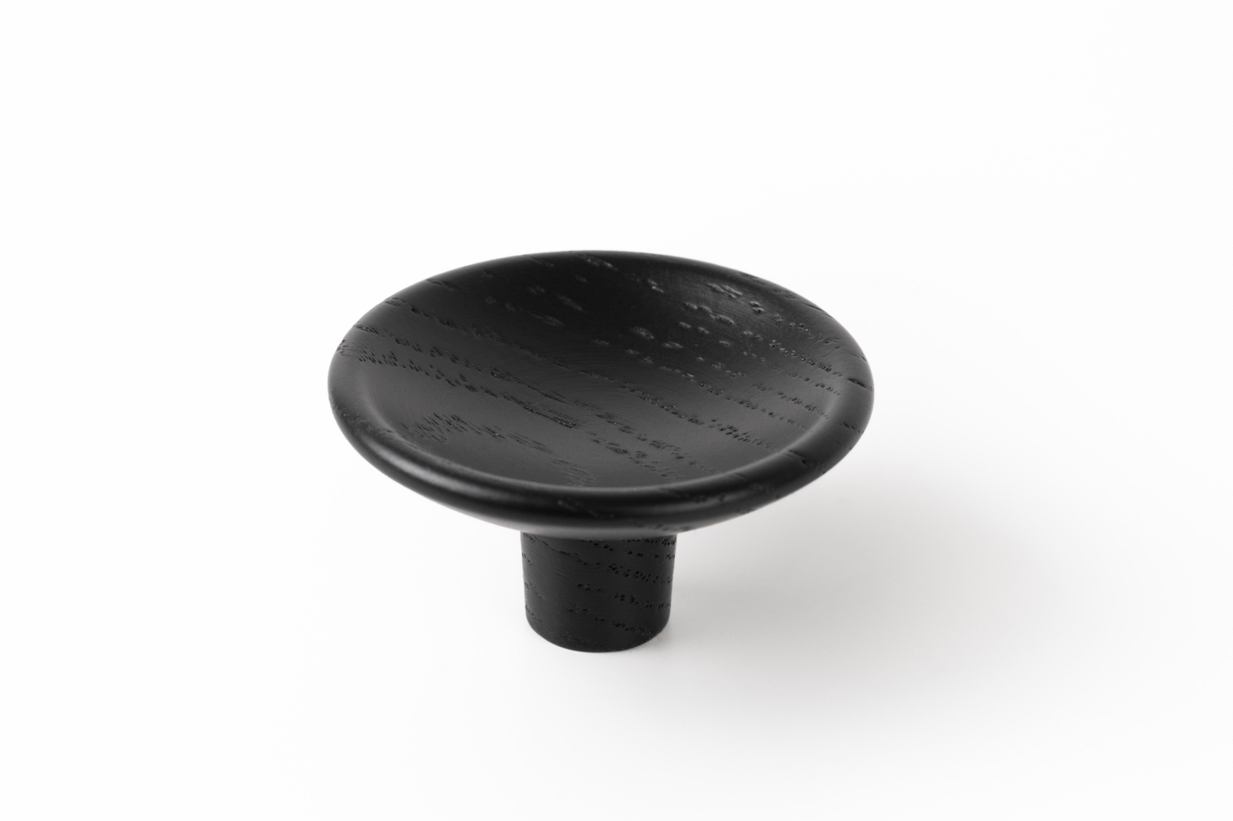 ავეჯის სახელური სოკო DISC - D50mm ash matt black lacquered knob VIEFE