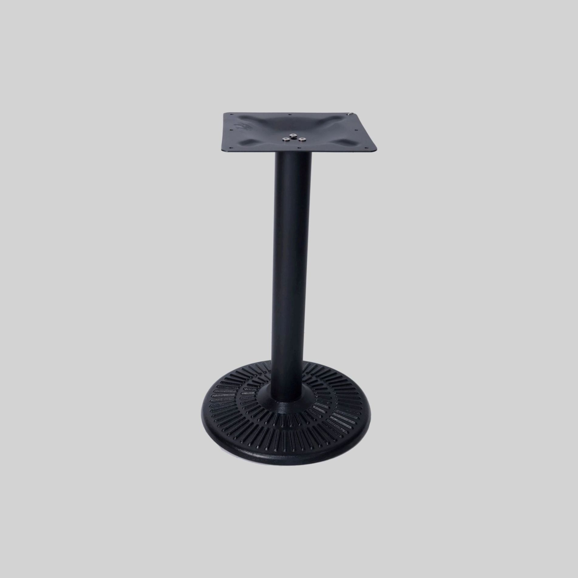 მაგიდის ფეხი შავი, თავი:300/T=3mm, ძირი:D=430mm, მილი:D=76/T=1mm, H=720mm TM-TBL10