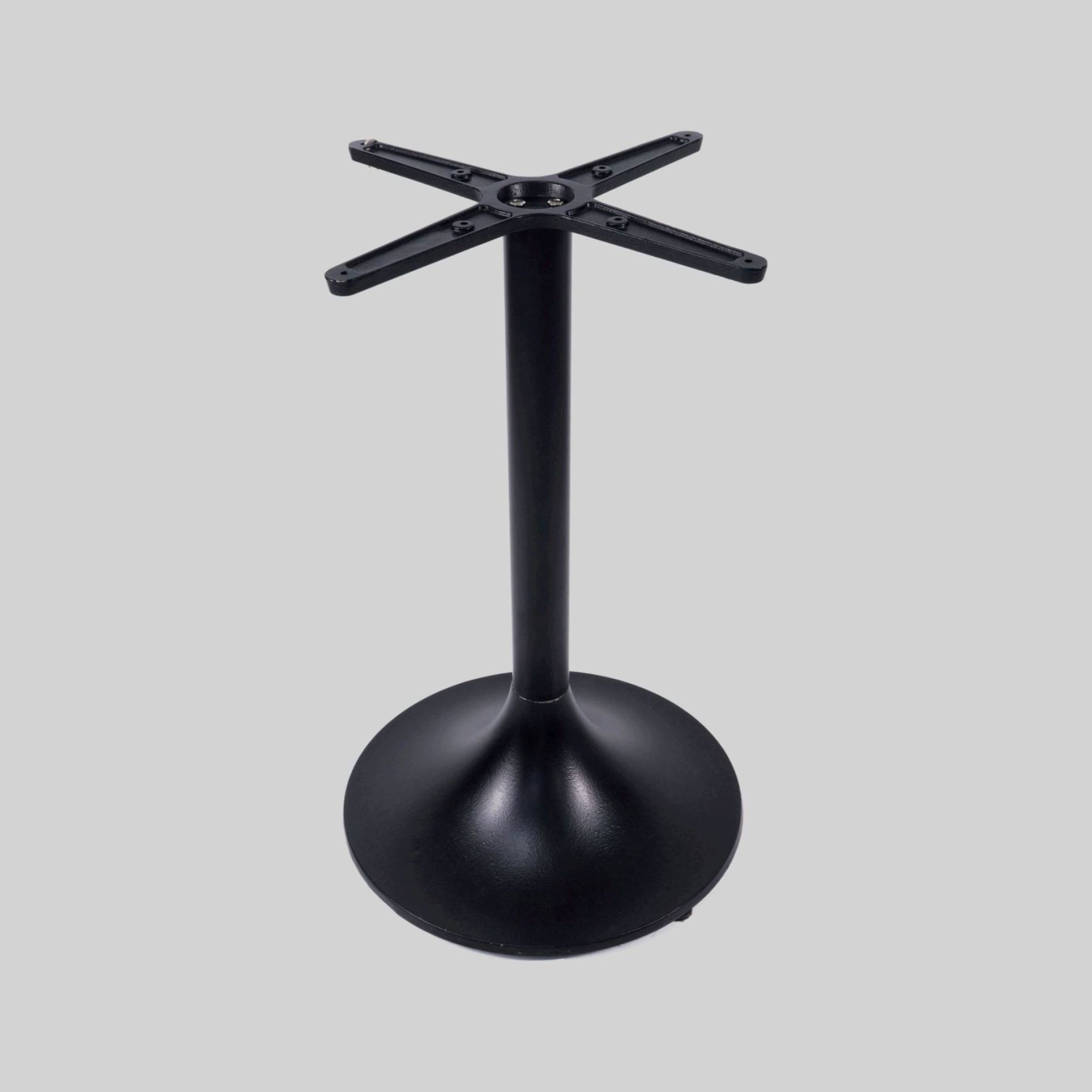 მაგიდის ფეხი შავი, თავი:450mm, ძირი:D=450mm, მილი:D=60/T=1mm, H=720mm TM-TBL16