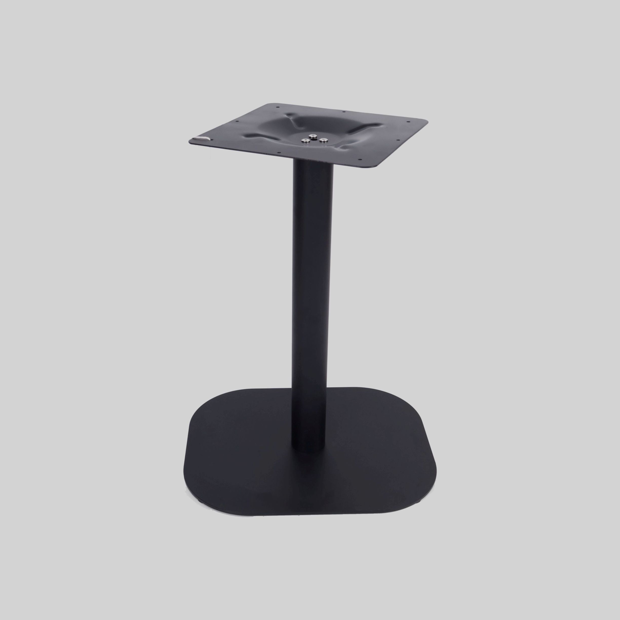 მაგიდის ფეხი შავი, თავი:350*350/T=3mm, ძირი:450*550/T=7mm, მილი:D=76/T=1mm, H=720mm TM-TBL24