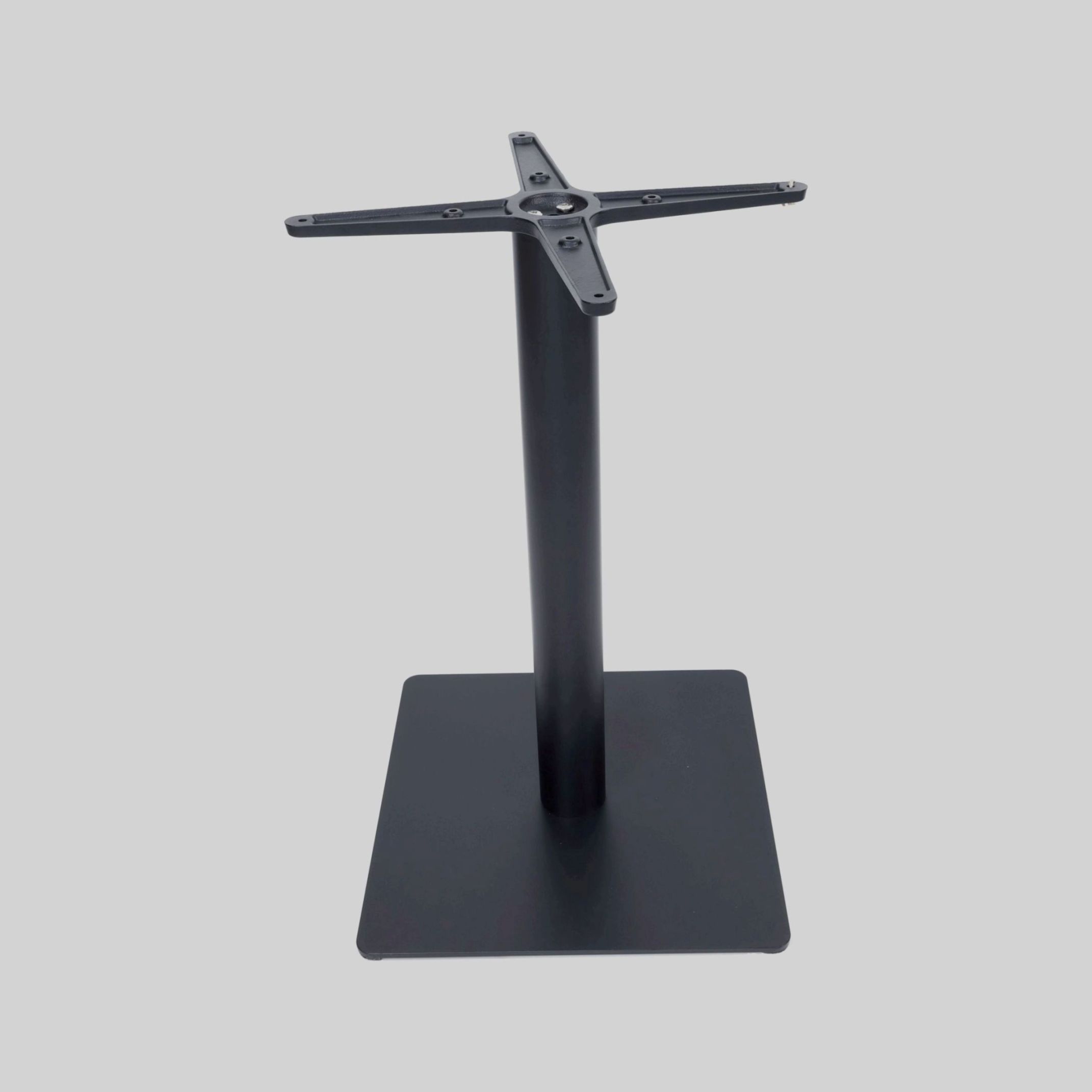 მაგიდის ფეხი შავი, თავი:450*450mm, ძირი:450*450/T=7mm, მილი:D=76/T=1mm, H=720mm TM-TBL27