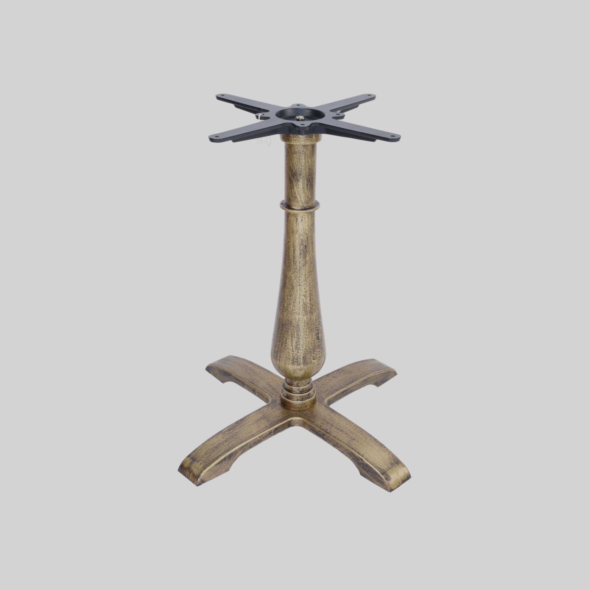 მაგიდის ფეხი შავი, თავი:450*450mm, ძირი:610*610mm, მილი:დეკორაციული, H=720mm TM-TBL50