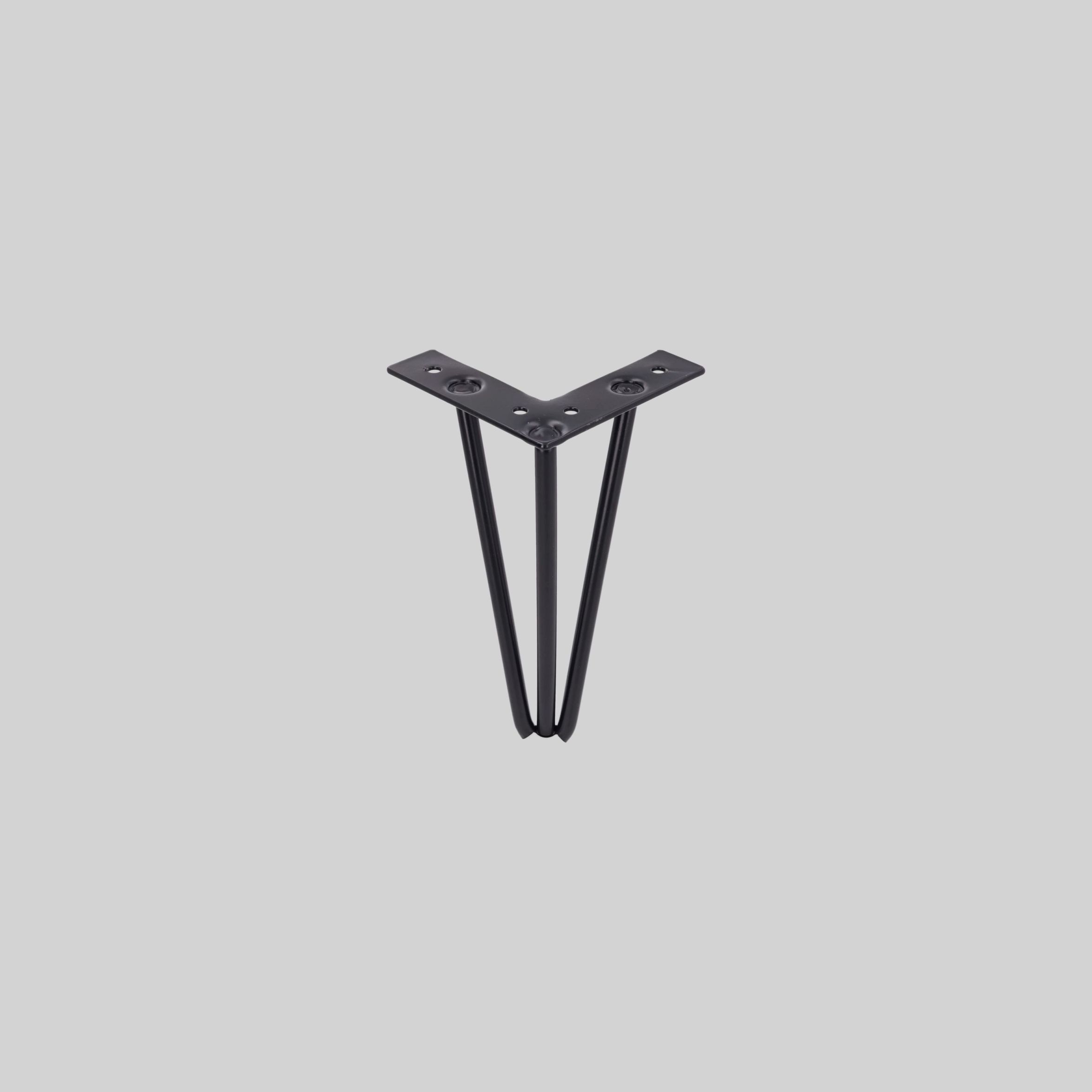 ავეჯის ფეხი 3 მილზე შავი, მილი:10mm. H=200mm TM-SFL-5