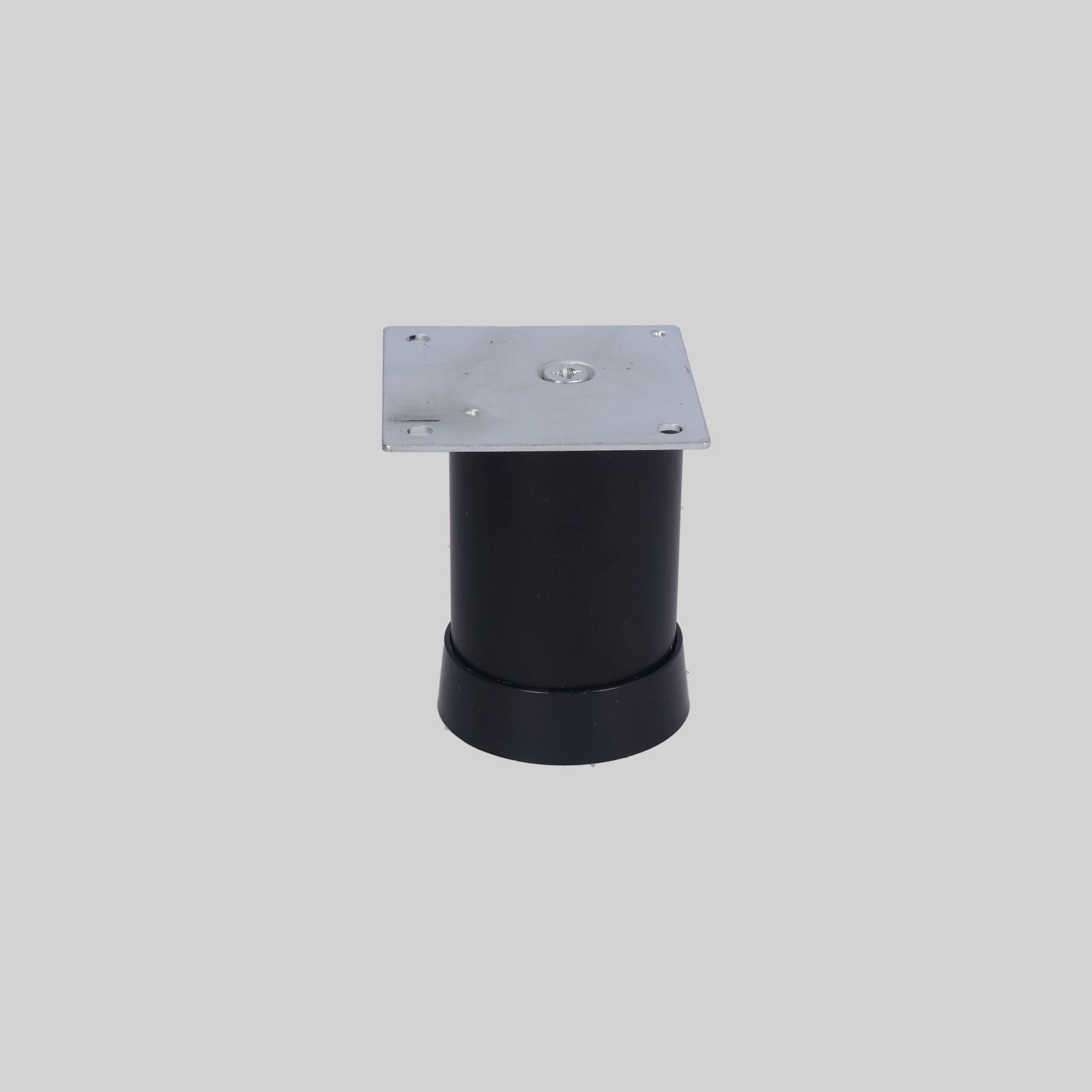 ალუმინის ფეხი მრგვალი O=50mm H=8cm BLACK-შავი SFL-24