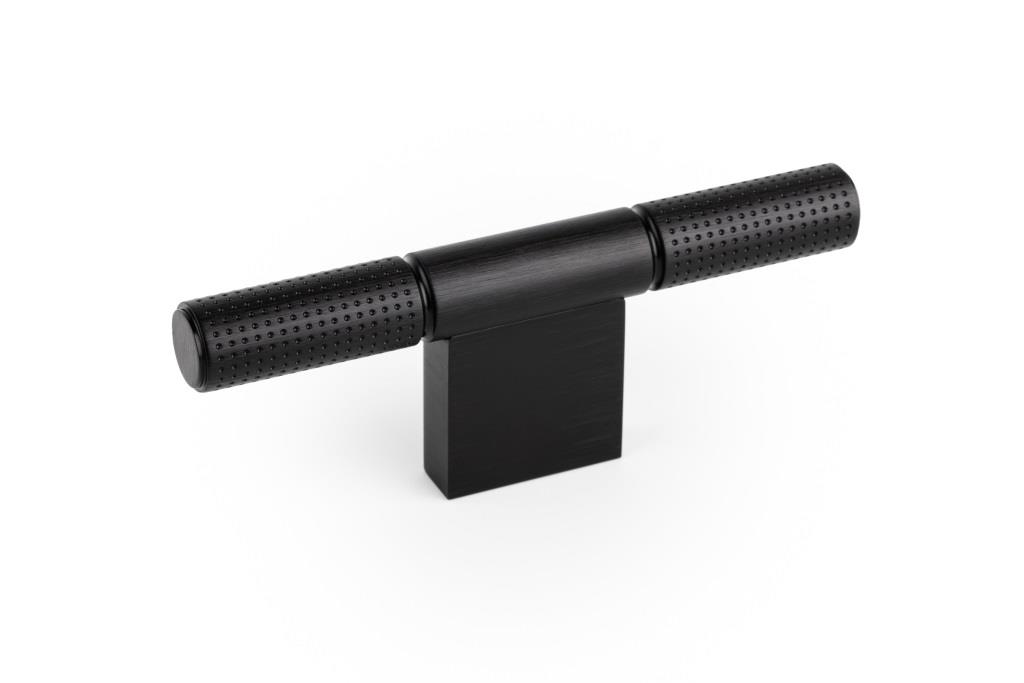 სახელური POINT - 110x41mm BRUSHED BLACK T knob VIEFE