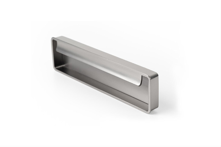 სახელური FOLD-CC128L174mm brush nickel recess handle VIEFE