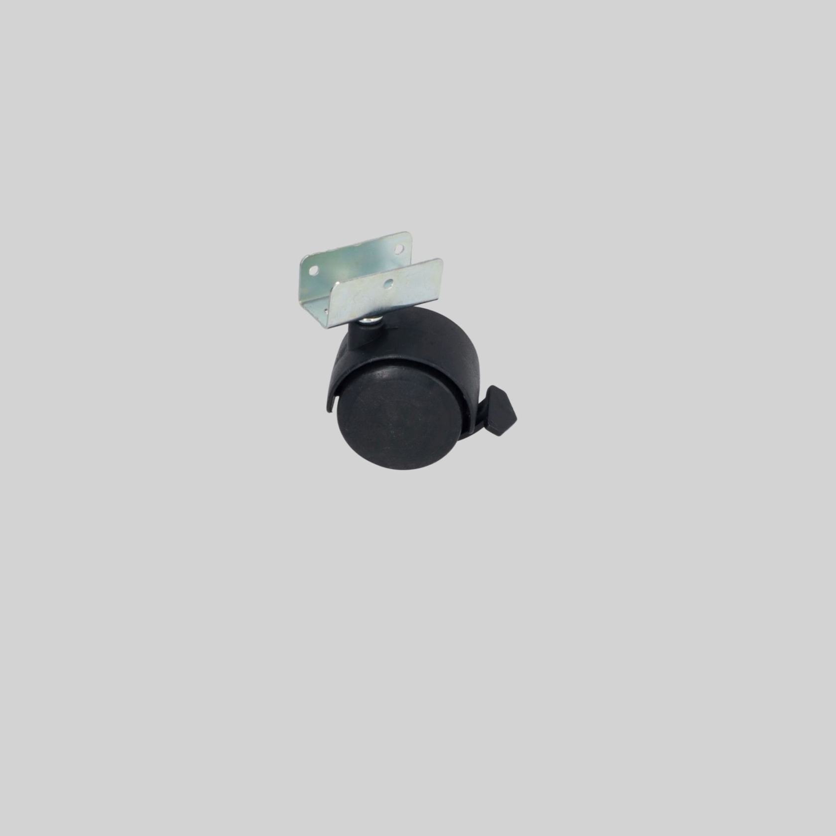 გორგოლაჭი მუხრუჭით O50mm შავი "U"-18mm ED06050F OT