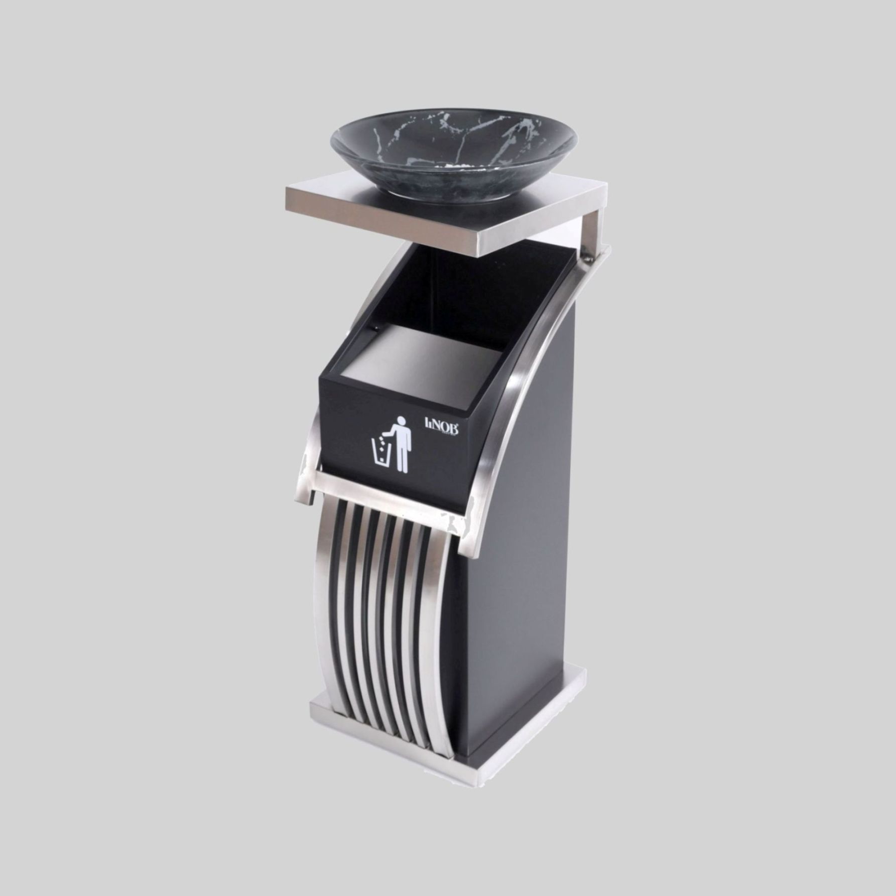 ნაგვის ურნა ეზოსთვის, SS-ინოქსი, L320*W300*H840MM, SS, TM-B-008