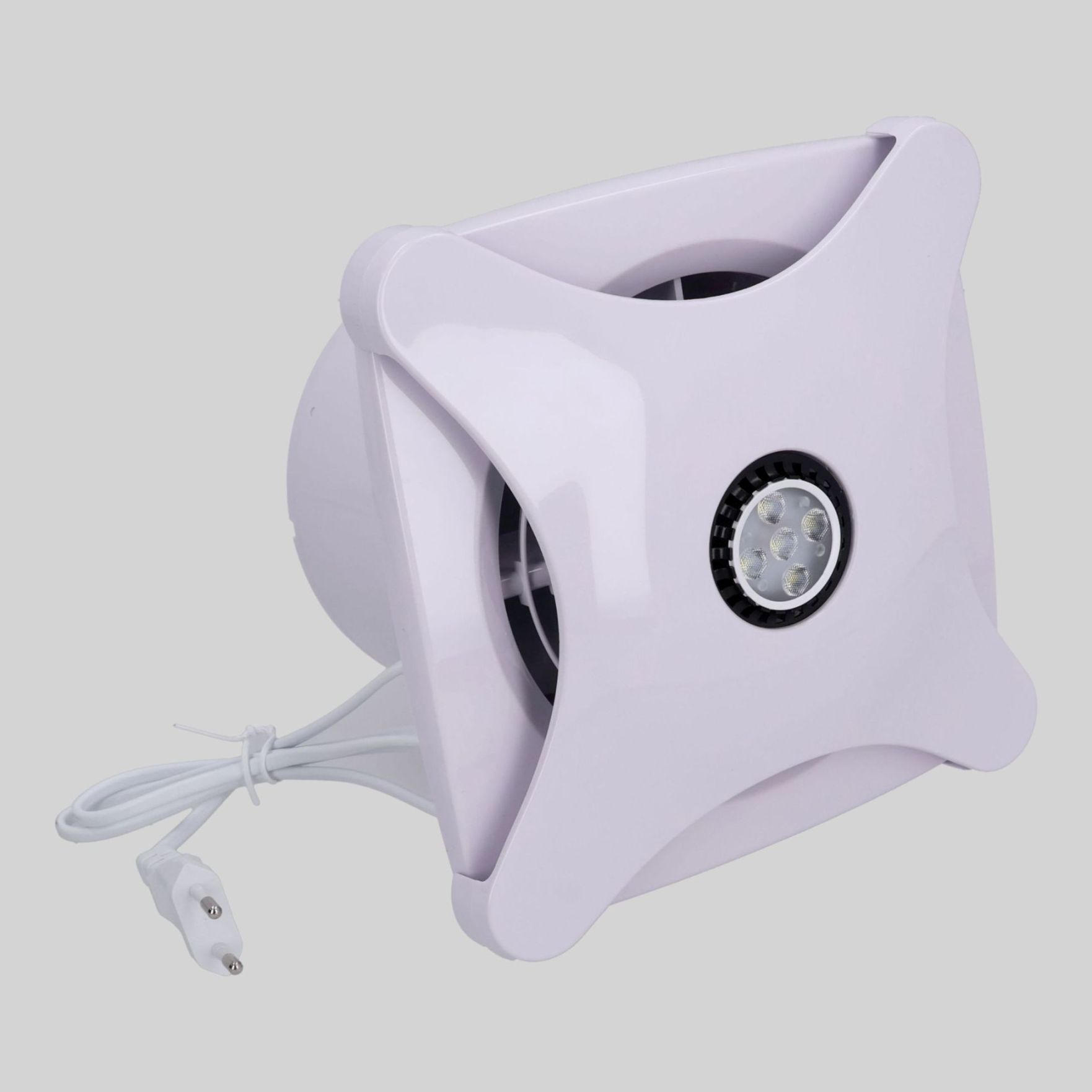 სააბაზანოს ვენტილატორი,თეთრი,15სმ,205*205*166მმ, O=15სმ, 197m3/h, ABS, TM-BV03