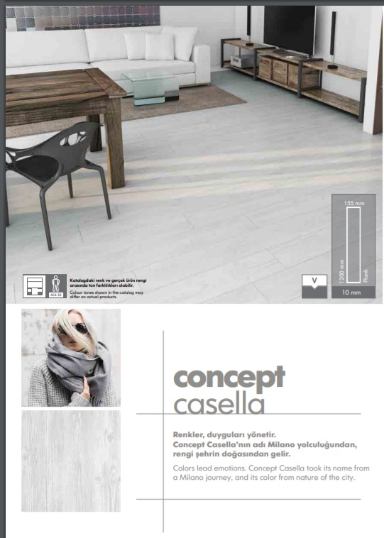 ლამინირებული იატაკის საფარი AGT CASELLA CON V10*155*1200 AC04 (1 შეკვრა = 1.4770 მ2)