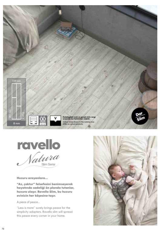 ლამინირებული იატაკის საფარი AGT SLIM RAVELLO 8*159*1380mm